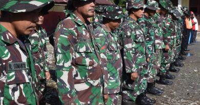Berikan Semangat, Dansatgas TMMD Ke-124 Kodim 1710/Mimika Pimpin Apel Pagi