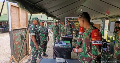 Danpussimpur Tinjau Penggunaan Alat simpur Pada Latposko I YTP Komposit 1/Gardapati  Kodam XIX/TT