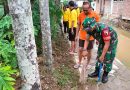 Sinergi TNI-Polri dan Warga Jaga Kebersihan Taman Kelurahan Surodakan