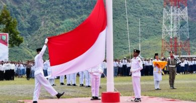 Kodim 1714/Puncak Jaya, Polri dan Pemda Sinergitas Kawal Penuh Upacara HUT RI Ke-81 di Puncak Jaya