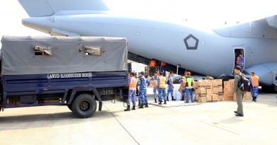 Mendukung Penuh Penanganan Karhutla, TNI AU Terbangkan A-400M Bawa Bantuan Presiden RI Yang Dikirim oleh Kemhan-Kementan