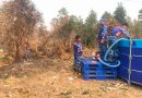 Jaga Gambut Tetap Aman, Satgas Darat Lanud Sjamsudin Noor Perkuat Pembasahan Berkelanjutan
