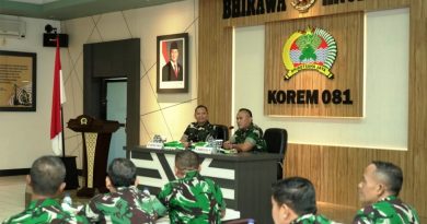 Korem 081/DSJ Terima Tim Pengawas Audit Kinerja Itjenad