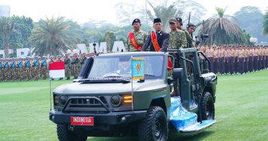 Panglima TNI Tinjau Gladi Bersih Upacara HUT Ke-81 TNI