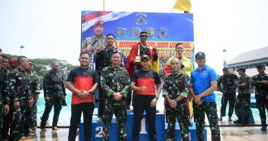 Renang Militer Dalam Kegiatan Batalyon Unggul Satlak Menkav 2 Mar