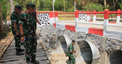 Tim Wasev Itdam V/Brawijaya Pastikan Jembatan di Trenggalek Layak Digunakan