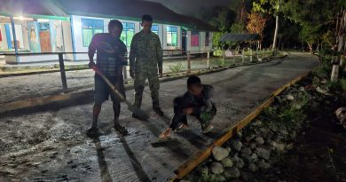 Kejar Target TMMD ke 130, Satgas Bersama Masyarakat Lembur Hingga Larut Malam