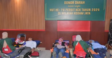 Sambut HUT Ke-78 Persit Kartika Chandra Kirana Kodim 0501/JP Melaksanakan Donor Darah