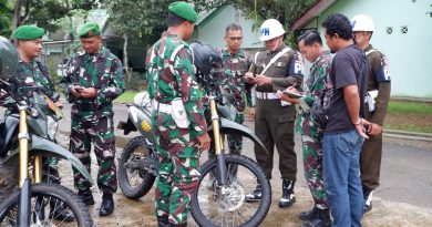 Minimalisir Pelanggaran dan Laka Lalin, Kodim 0801/Pacitan Gelar Cek Kendaraan