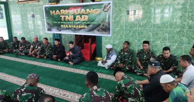 Jelang Hari Juang TNI AD Ke-79 Tahun 2024, Prajurit Kodim 1710/Mimika Gelar Doa Bersama Secara Terpimpin