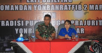 Komandan Yonranratfib 2 Marinir Gelar Jam Komandan Di Penghujung Jabatannya