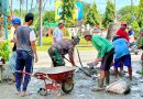 Karya Bhakti Pengecoran Jalan, Ini Harapan Danramil 0801/01 Pacitan