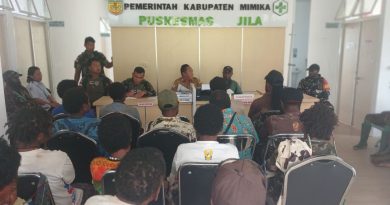 Babinsa Koramil Jila Hadiri Kegiatan Lokakarya Mini Lintas Sektoral Distrik Jila