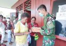 Peduli Kesehatan Ibu dan Bayi, Satgas TMMD Gelar Posyandu dan Berikan Makanan Tambahan