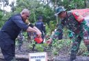 Menyatu Dengan Alam, Satgas TMMD Tanam Pohon di Kampung Pigapu