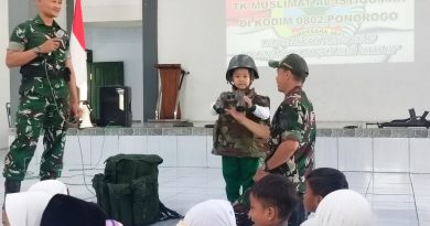 “TNI Sahabat Anak” Tema Pengenalan Profesi, TK Muslimat Al- Istiqomah Kunjungi Kodim 0802/Ponorogo