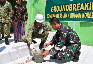 Dandim Ponorogo Dampingi Danrem 081 /Dsjdi Acara Groundbreaking Rehab Panti Asuhan Kanzul Huda