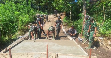 Satgas TMMD Kebut Rabat Jalan Penghubung Dua Desa