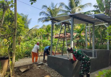 Satgas Proses Pembangunan Tempat Tandon Air Siap Konsumsi