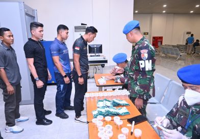 Cegah Penyalahgunaan Narkoba dan LGBT, Lanud Sultan Hasanuddin Gelar Apel Malam dan Tes Urine Prajurit Bujangan
