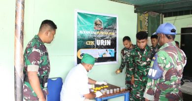 Kodim 1714/Puncak Jaya Gelar P4GN dan Tes Urin Personel Semester I TA 2026