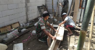 Kepedulian TNI untuk Rakyat, Babinsa Tamanan Bantu Wujudkan Rumah Layak Huni
