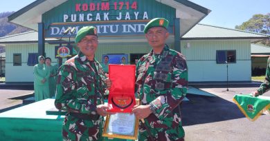 Kodim 1714/Puncak Jaya Gelar Korps Rapot Pindah Satuan dan Penerimaan Personel Baru