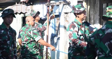 Denpom V/1 Madiun Renovasi Rumah Dinas TNI AD