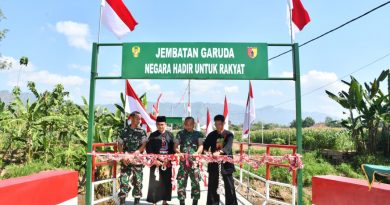 Jembatan Garuda Selesai Dibangun, Warga Gelar Syukuran