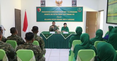 Kunker ke Koramil Sendang, Dandim Tulungagung Tekankan Peran Strategis Persit dalam Mendukung Tugas Prajurit