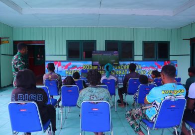 Kodim 1714/Puncak Jaya Gelar Nobar Piala Dunia 2026 Bersama Masyarakat