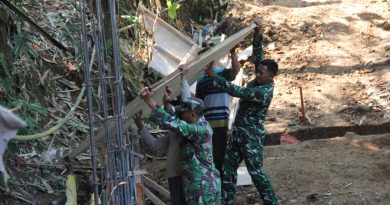Kodim 0806/Trenggalek Bangun Jembatan Armco, Perkuat Akses Desa Tegaren-Dermosari