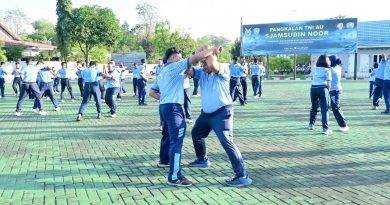 Perkuat Fisik, Mental, dan Kesiapsiagaan, Personel Lanud Sjamsudin Noor Asah Kemampuan Bela Diri Taktis