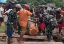 Hadir untuk Rakyat, Prajurit Satgas Pamtas RI–PNG Mobile Gobang VII Yonif 9 Marinir Bantu Atasi Kesulitan Warga Kampung Fuog