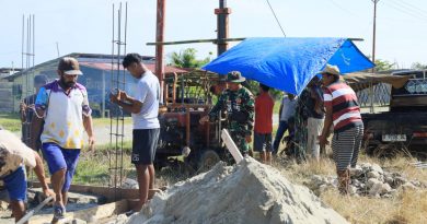 Jawab Krisis Air Bersih, TMMD Ke-129 Kodim 1505/Tidore Bangun Sumur Bor