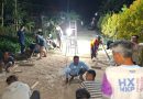 Tak Peduli Malam, Pembangunan Paving Jalan Poros Desa Bulu Lor Terus Dikebut