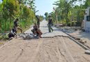 Penampakan Jalan Poros Desa Bulu Lor Sebelum dan Sesudah Dibangun  TNI Bersama Warga