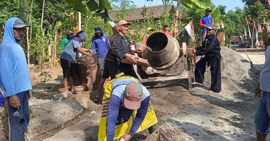 TMMD 129 Bulu Lor Bangun Jembatan Penyambung Dua Dukuh