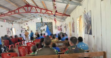 TNI Hadir dengan Kepedulian, Koops TNI Habema Luruskan Informasi Terkait Ucapan Terima Kasih Umat Stasi Santa Sisilia Wuloni