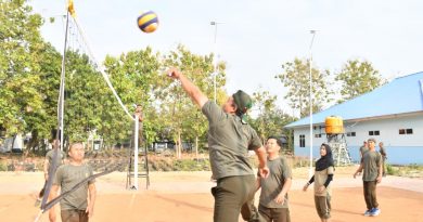 Olahraga Bersama Sarana Sehat Anggota Kodim Ponorogo