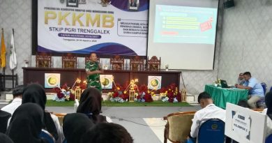 Danramil 0806-01/Trenggalek Bekali 155 Mahasiswa Baru Wawasan Bela Negara