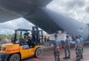 Pasokan Beras ASN Tiba di Yahukimo, Diangkut Hercules C-130 TNI AU