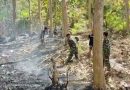 Babinsa dan Warga Gerak Cepat Padamkan Kebakaran Hutan di Pakisrejo