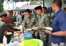 Anggota Kodim 0802/Ponorogo Makan Siang Bersama, Tersaji Suasana Kehangatan Kekeluargaan