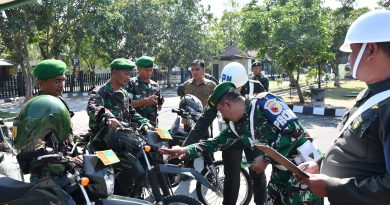 Tingkatkan Disiplin Berkendara, Kendaraan Dinas Prajurit Kodim Ponorogo Diperiksa