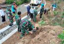 HUT TNI Ke-81, Koramil Tugu Bersama Warga Tanam Bibit Pohon