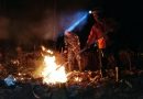 Karhutla Malam Hari, Babinsa Kodim Ponorogo dan Unsur Terkait Gerak Cepat Padamkan Api