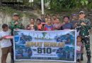Senyum dan Kepedulian di Ujung Negeri Anggota Yonif TP 810/Beyea Emare Mamare (BEM) Berbagi Jumat Berkah