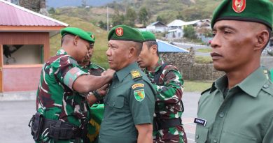 Kodim 1714/Puncak Jaya Gelar Syukuran Kenaikan Pangkat Bintara dan Tamtama