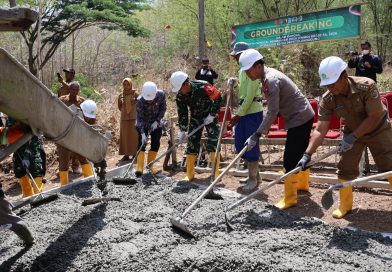 Ground Breaking Rabat Jalan Beton TMMD ke-130, Kodim Tulungagung Targetkan Pembangunan Jalan Sepanjang 1.373 Meter